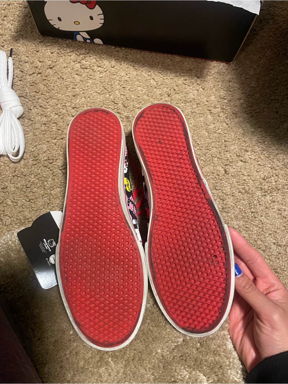 Vans Hello Kitty Black Canvas Sneakers with Red Details - Picture 7 of 8